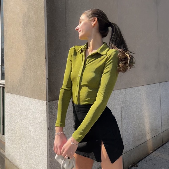 Princess Polly Tops - Green princess Polly Elody Top